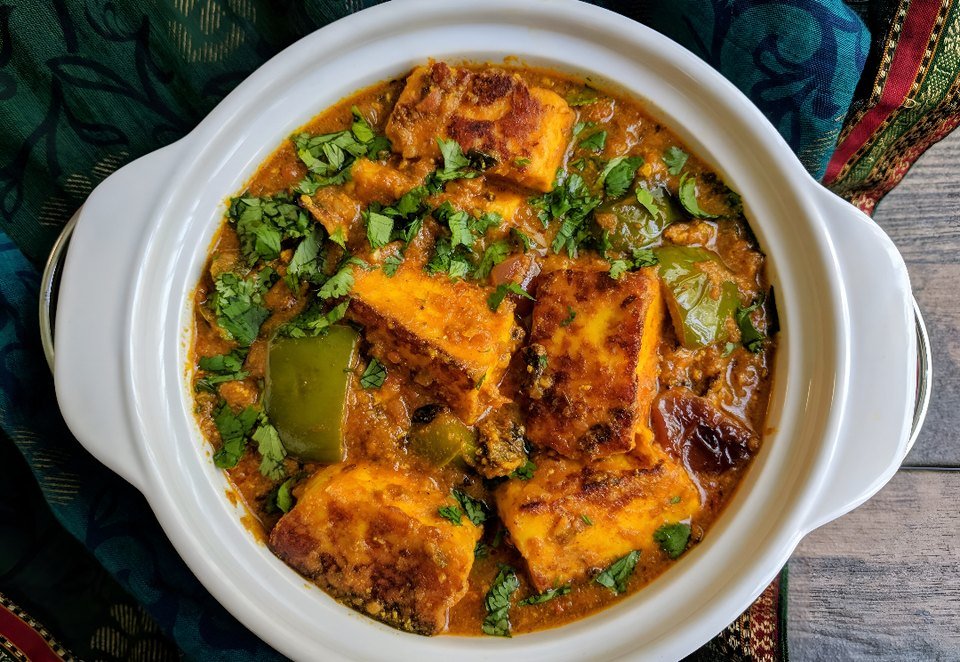 Paneer tikka masala with capsicum